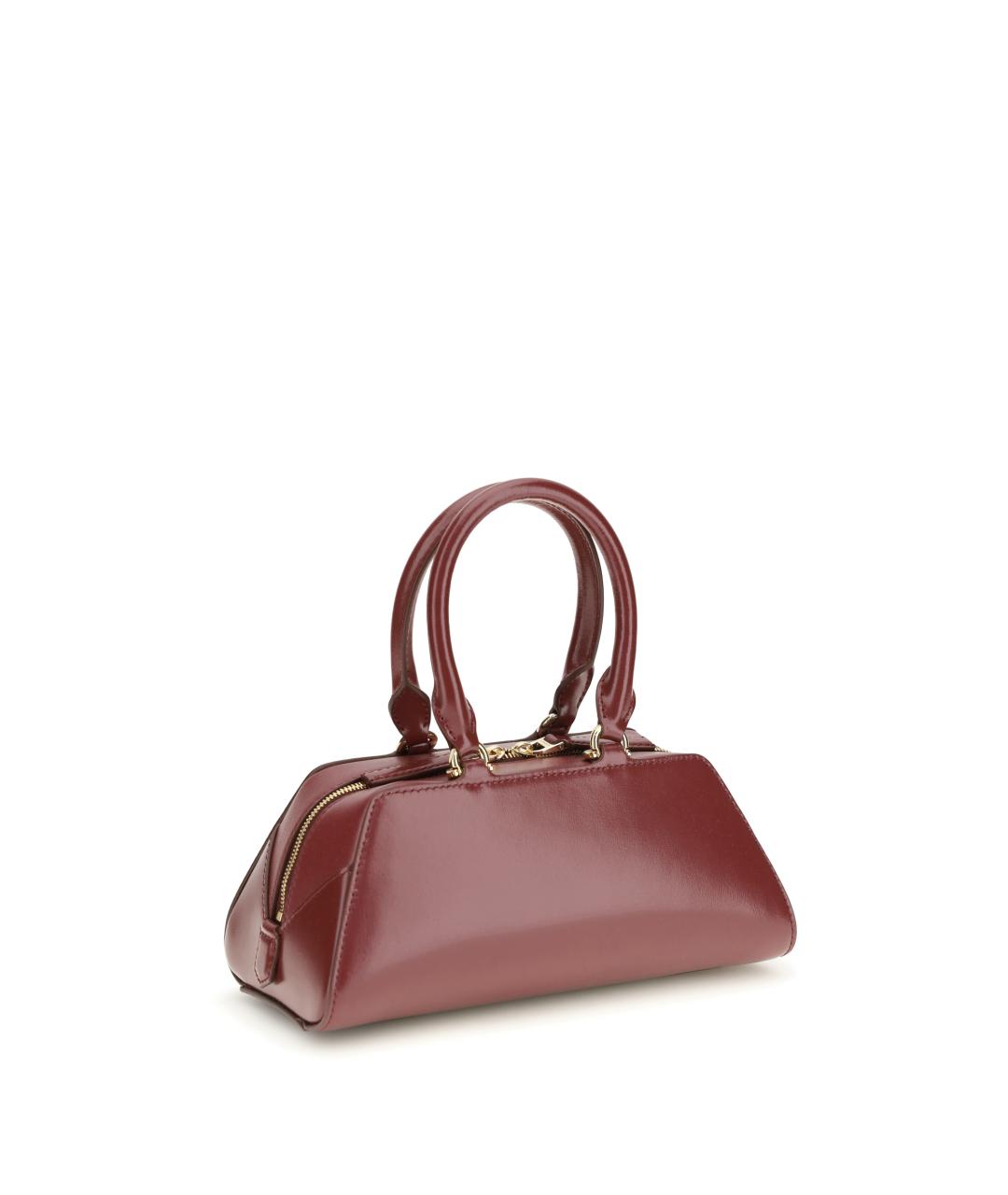 GIVENCHY Бордовая кожаная сумка через плечо, фото 3