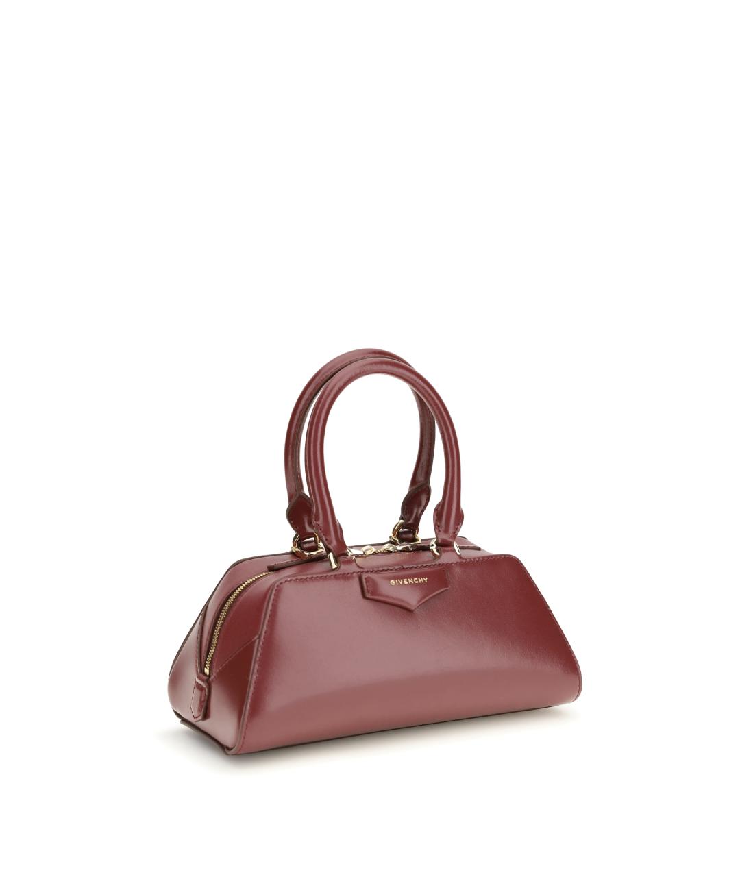 GIVENCHY Бордовая кожаная сумка через плечо, фото 2