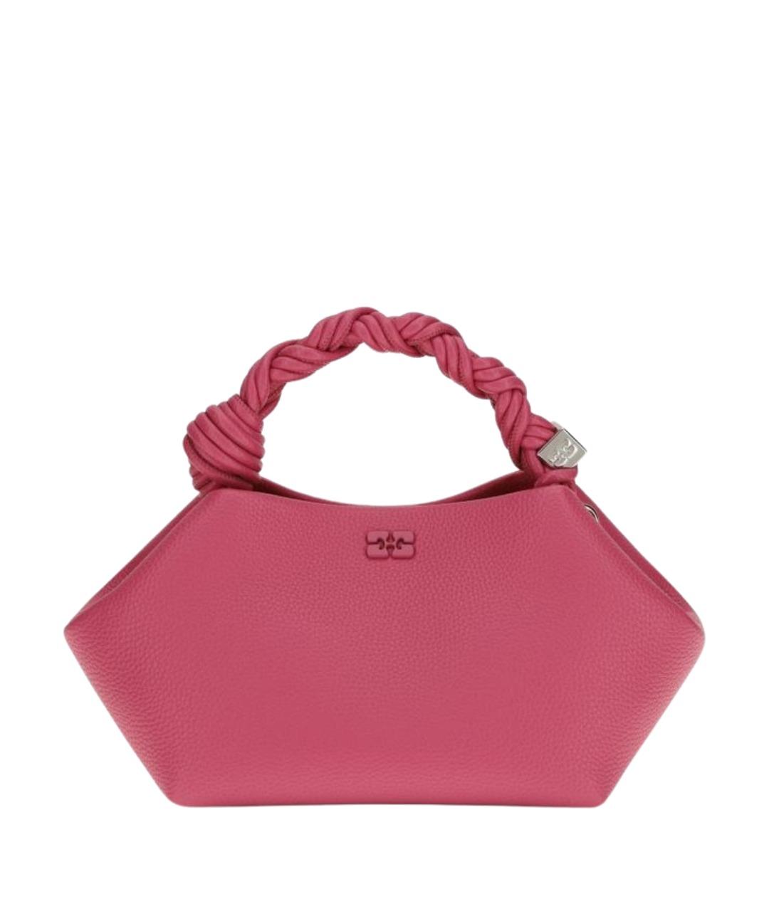 GANNI Фуксия сумка с короткими ручками из искусственной кожи, фото 1