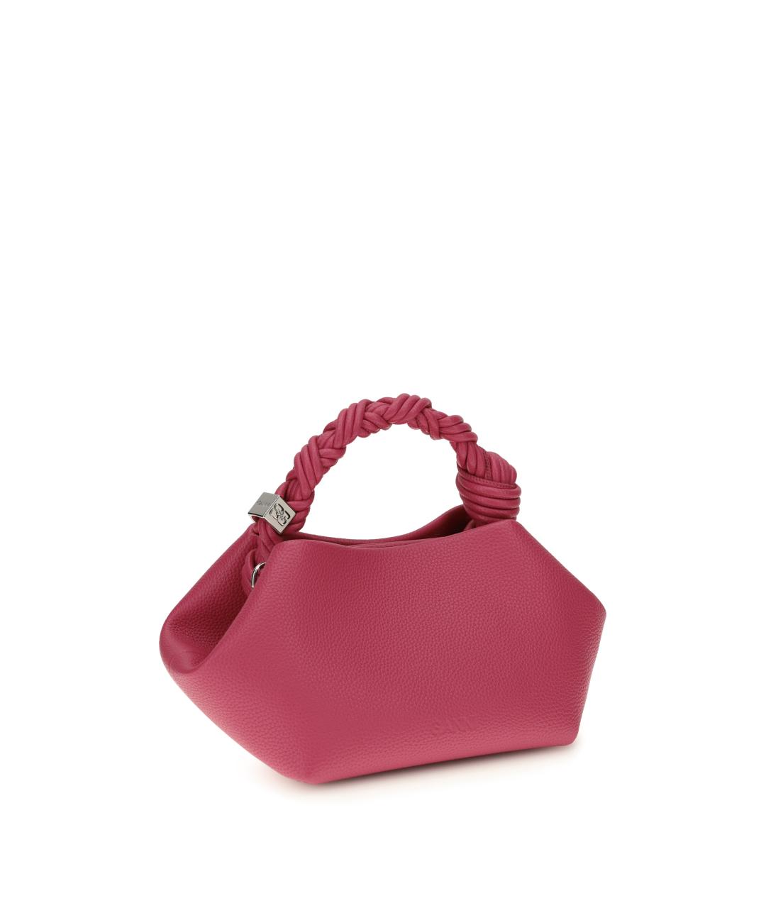 GANNI Фуксия сумка с короткими ручками из искусственной кожи, фото 3