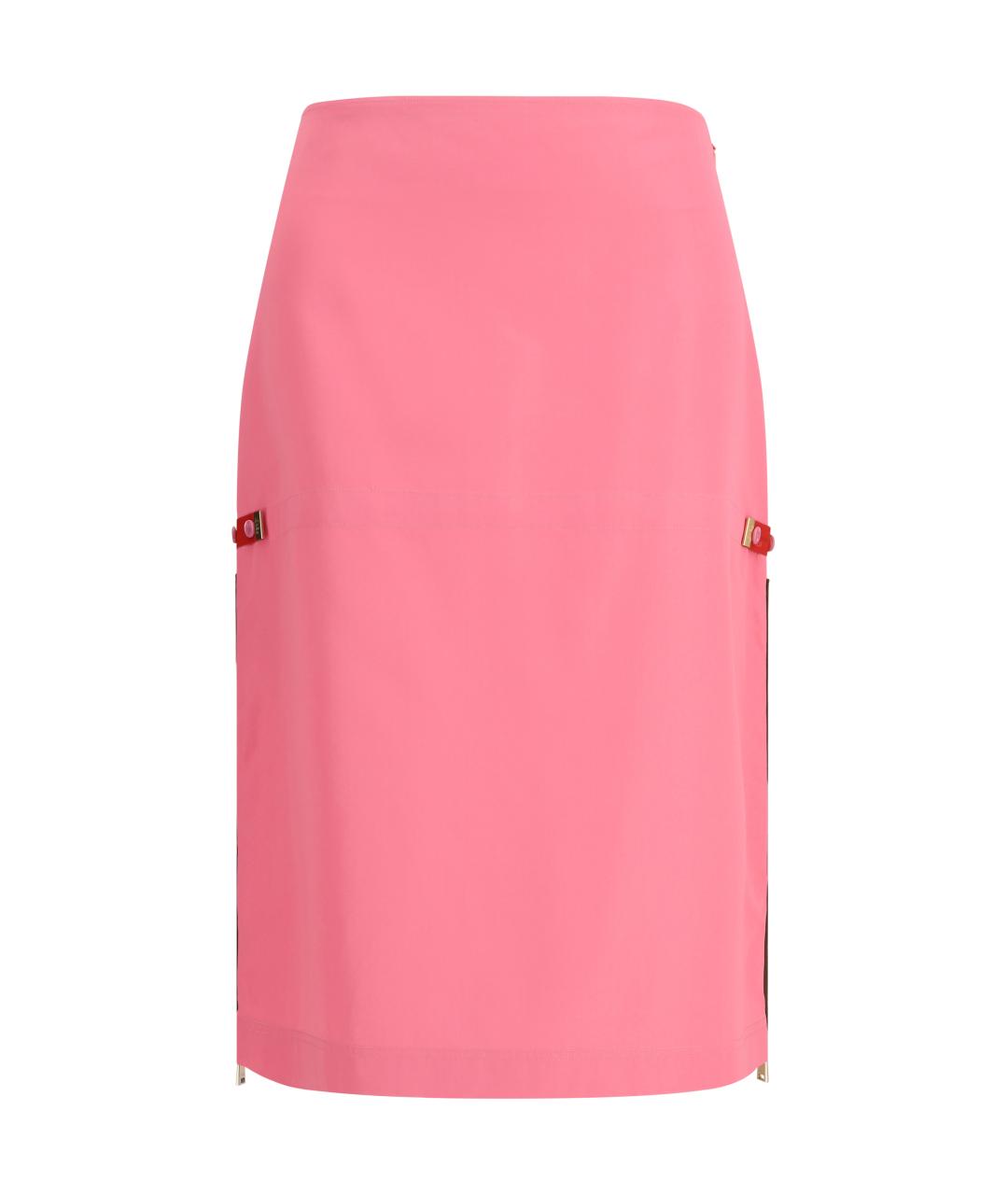 FENDI Розовая вискозная юбка миди, фото 1