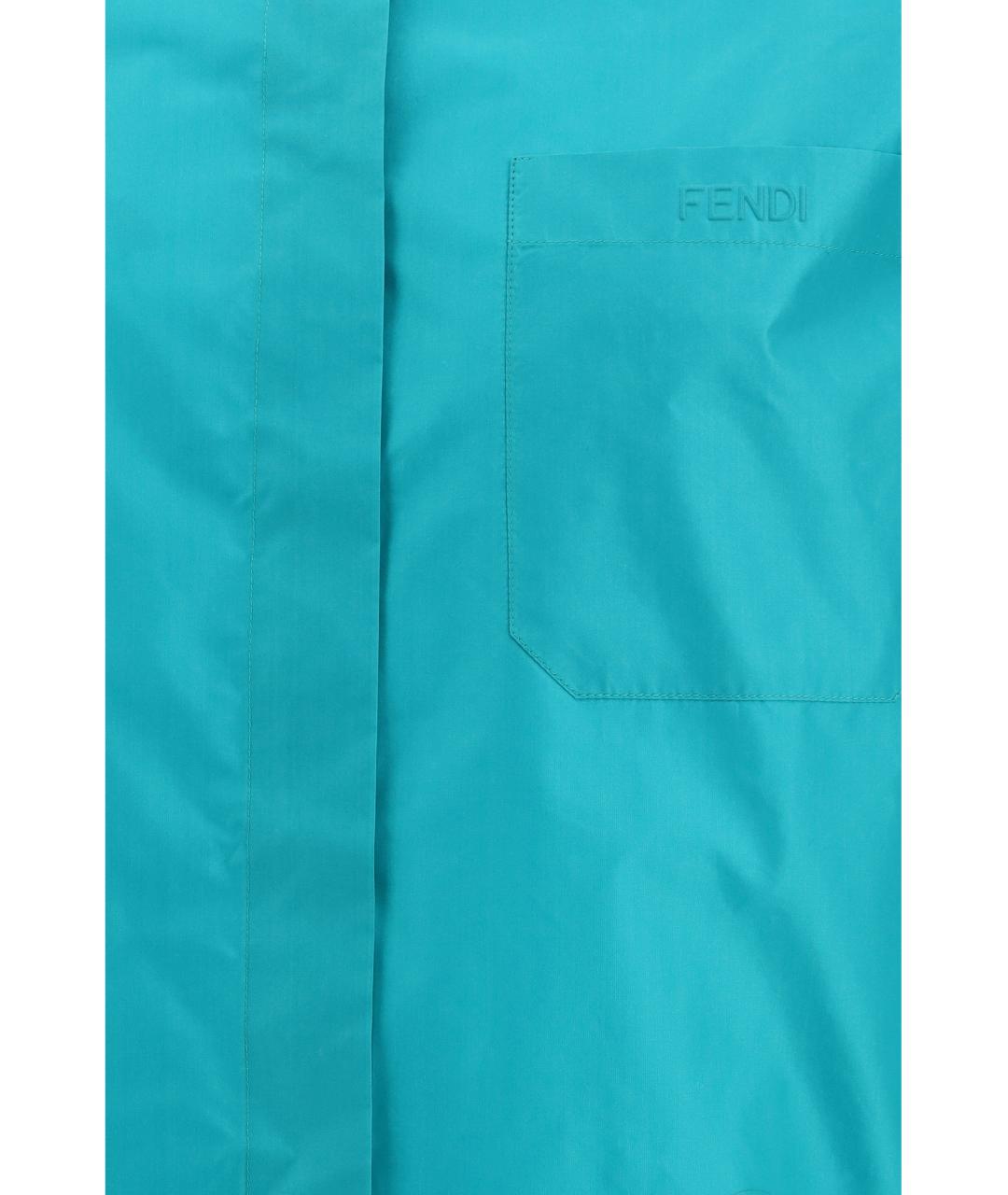 FENDI Зеленая шелковая рубашка, фото 3