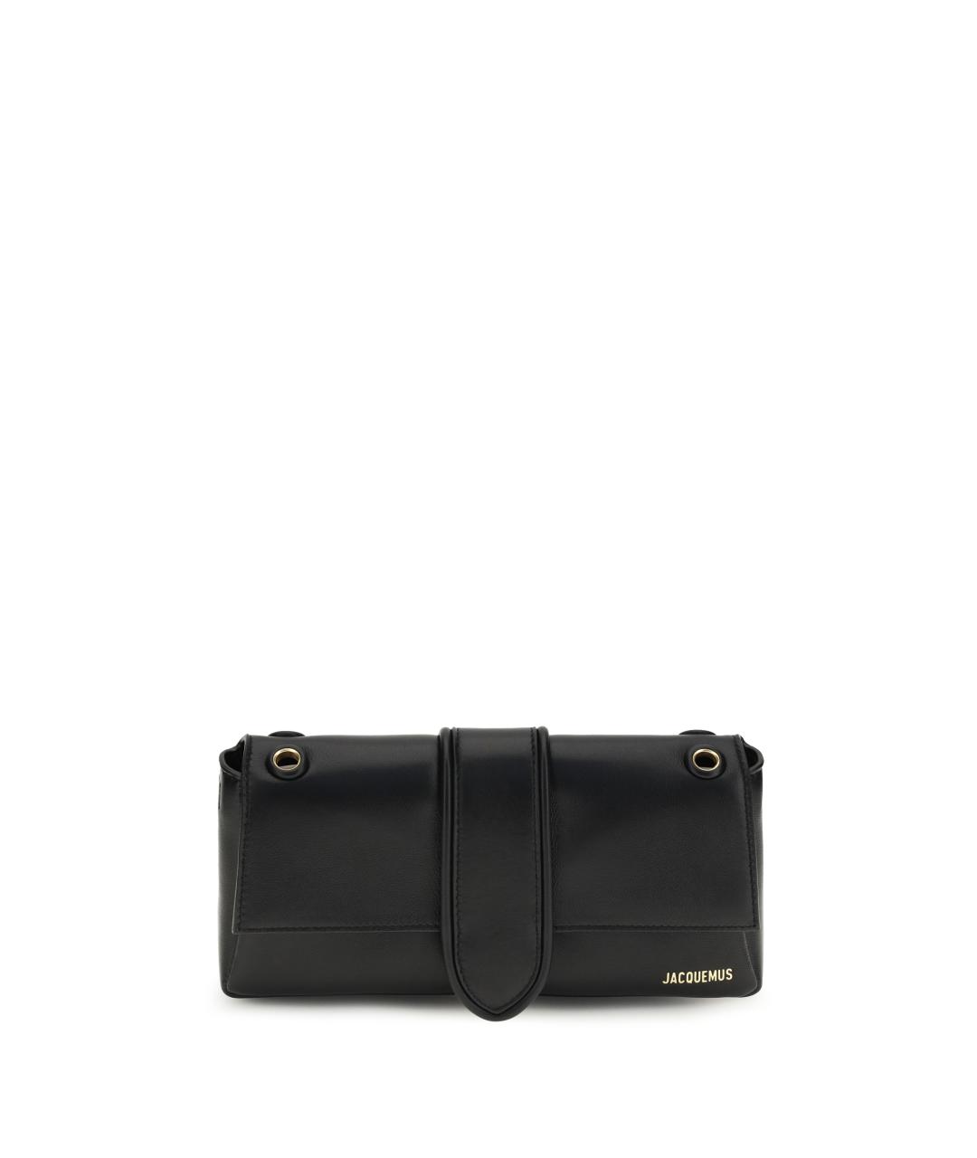 JACQUEMUS Черная кожаная сумка через плечо, фото 1