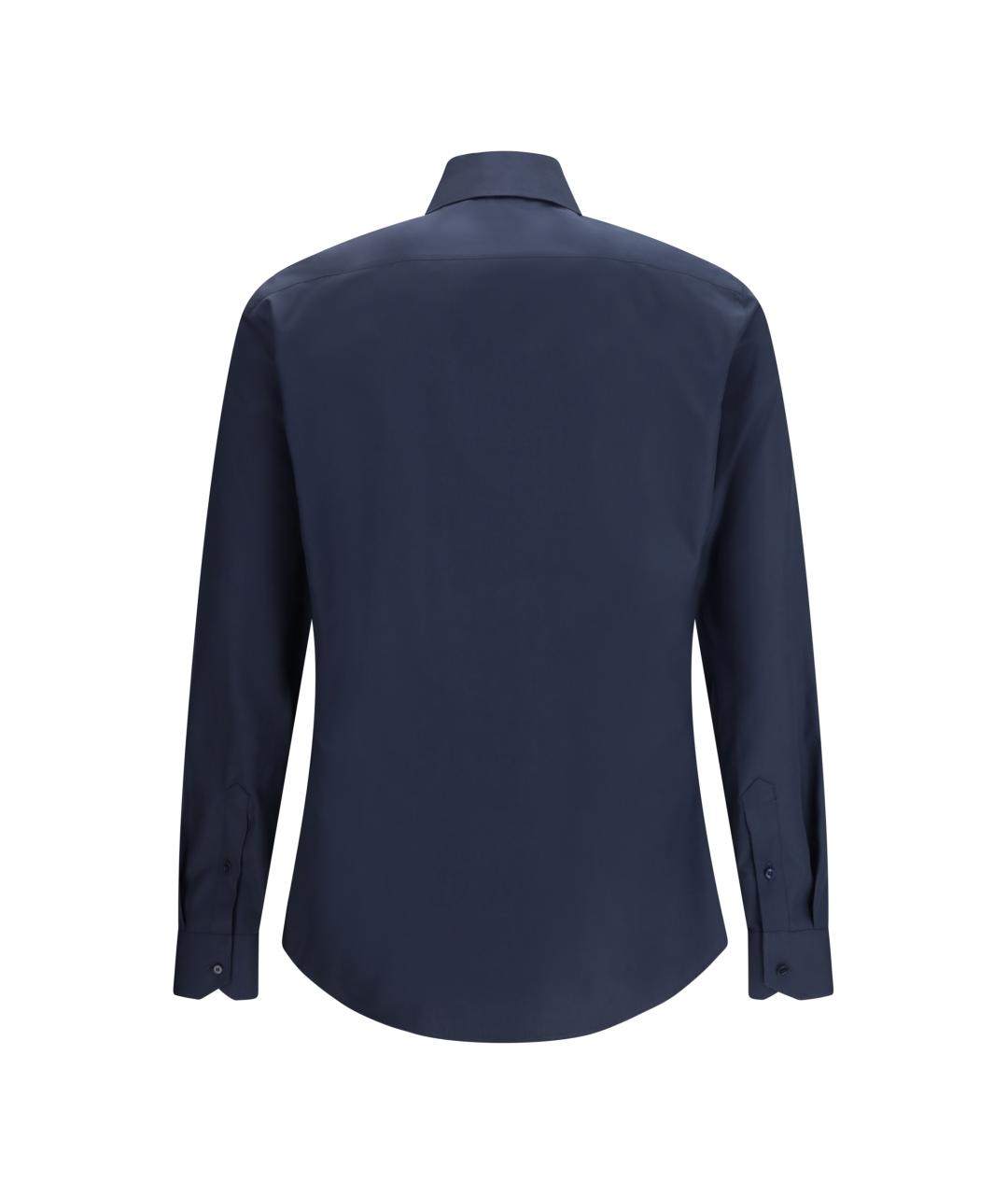 FENDI Темно-синяя хлопковая классическая рубашка, фото 2