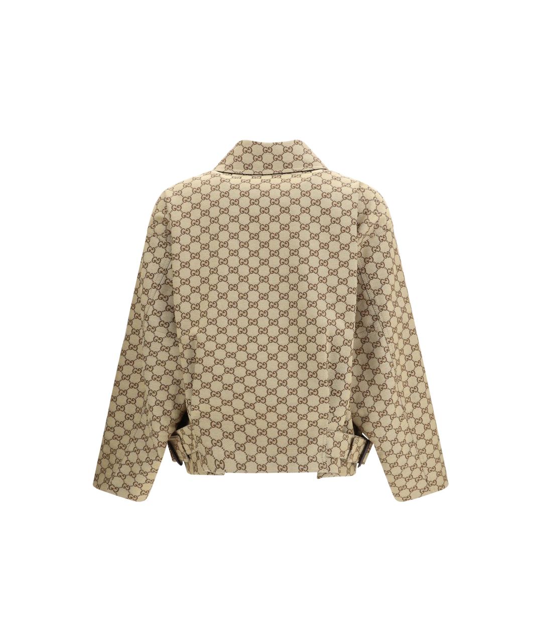 GUCCI Бежевая хлопковая куртка, фото 2