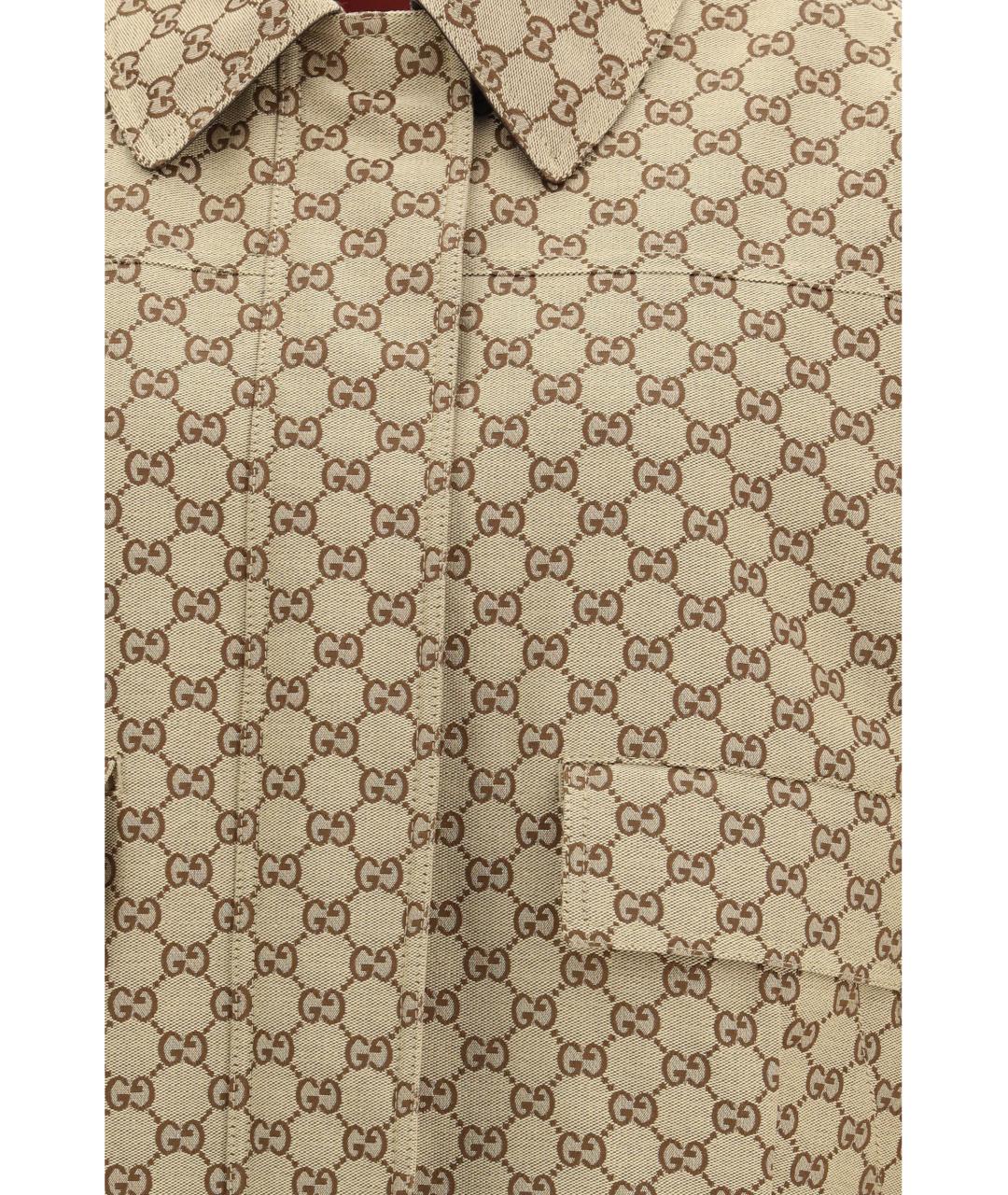 GUCCI Бежевая хлопковая куртка, фото 3