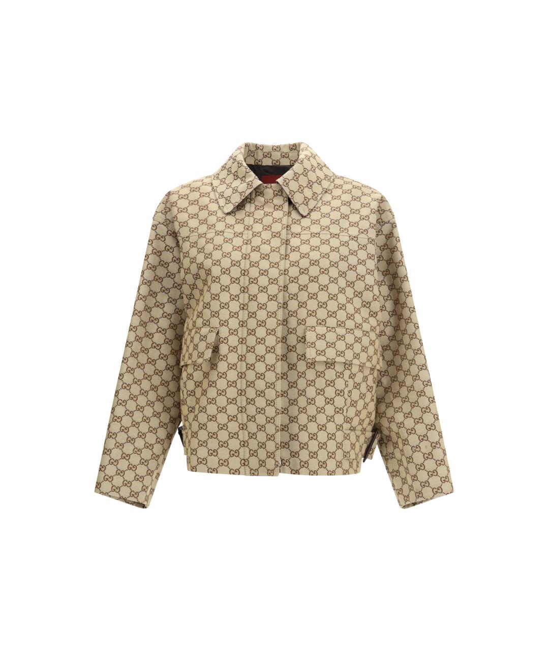 GUCCI Бежевая хлопковая куртка, фото 1