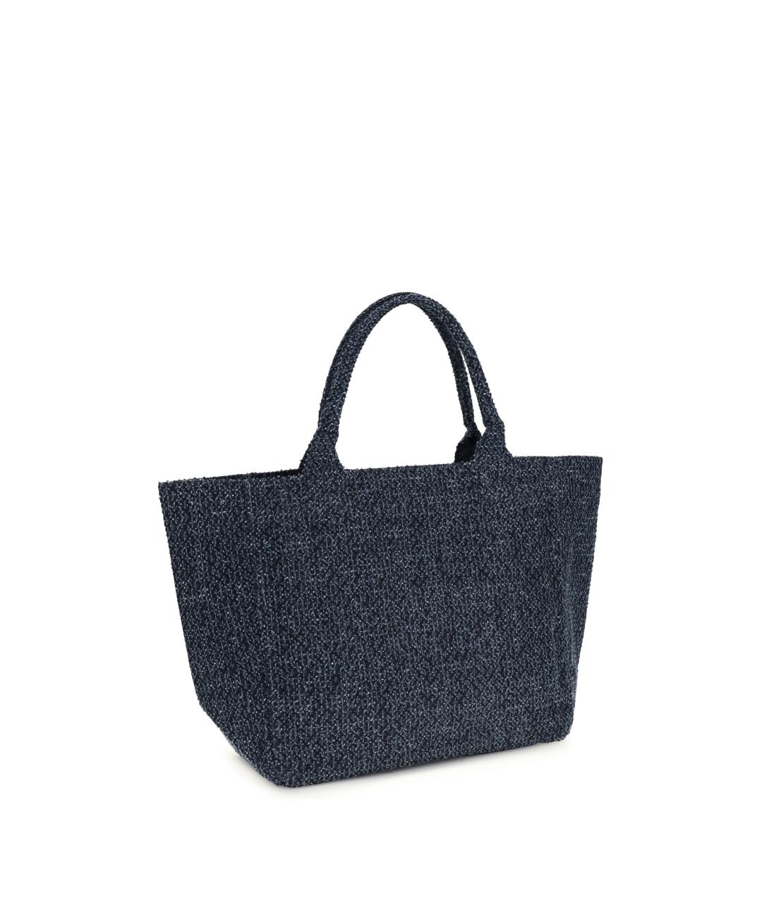 GANNI Синяя хлопковая сумка тоут, фото 3