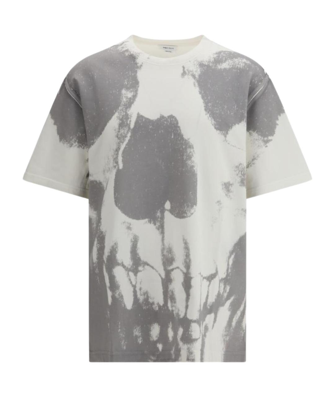 ALEXANDER MCQUEEN Белая хлопковая футболка, фото 1