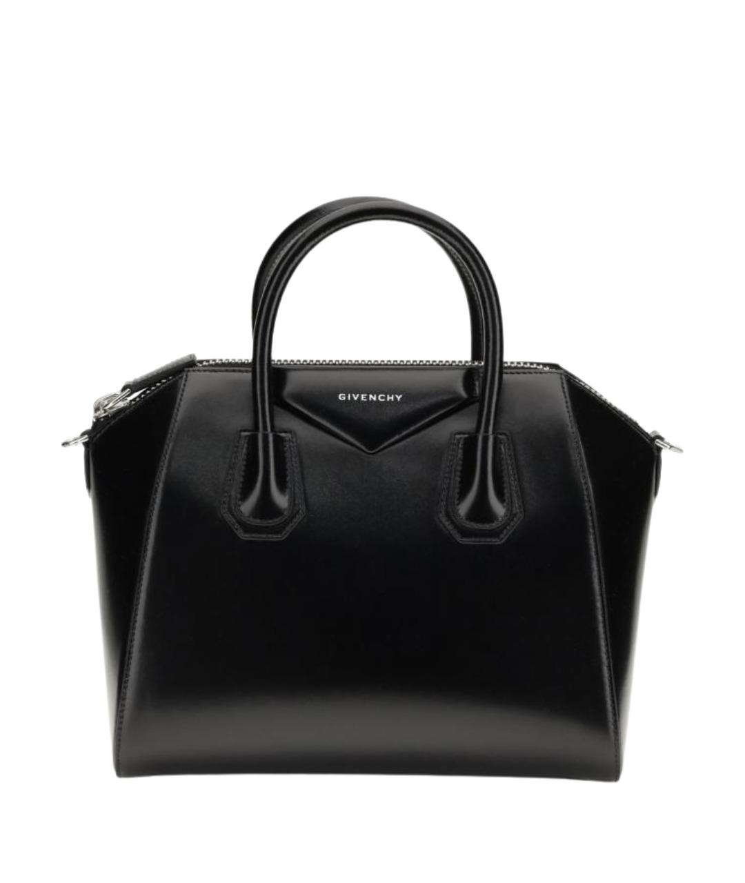 GIVENCHY Черная кожаная сумка с короткими ручками, фото 1