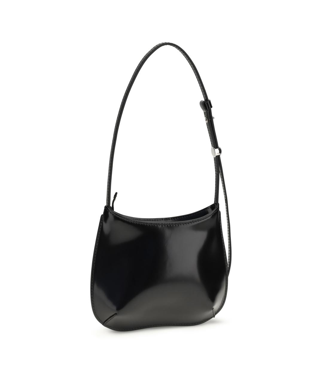 JACQUEMUS Черная кожаная сумка через плечо, фото 3