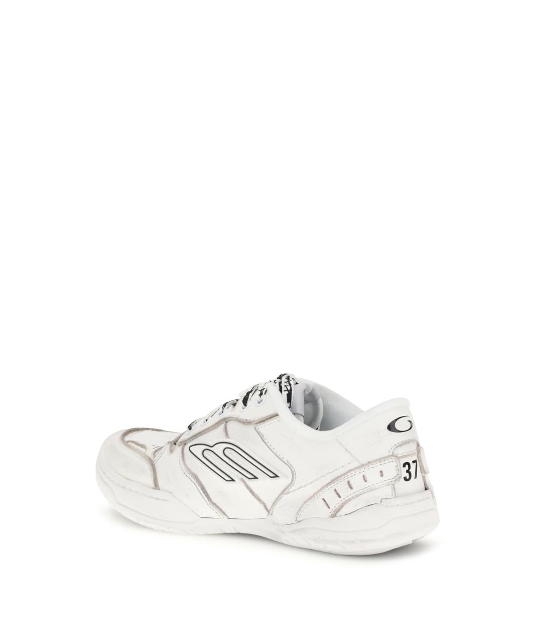 BALENCIAGA Белые кожаные кроссовки, фото 3