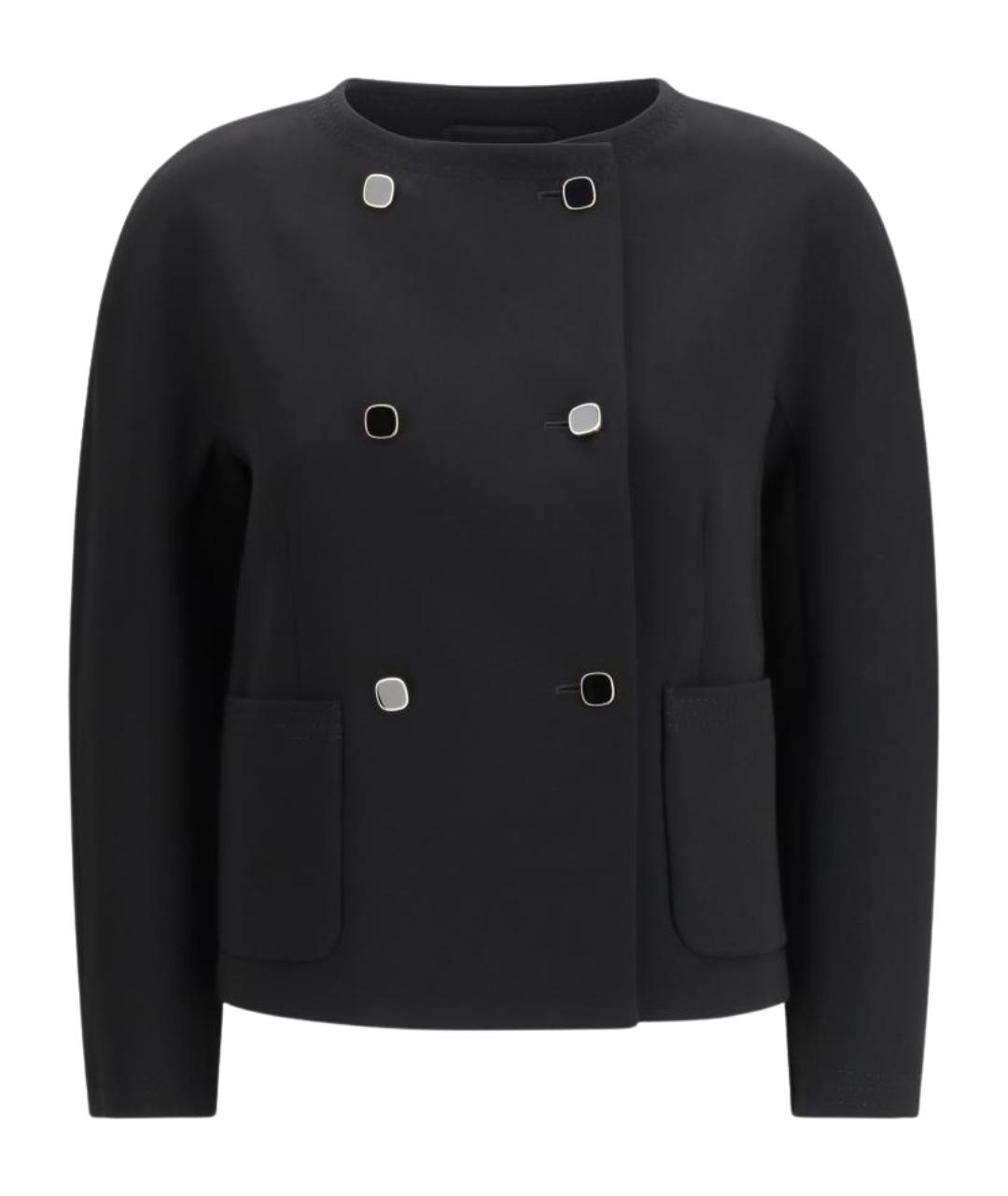 MAX MARA STUDIO Черный ацетатный жакет/пиджак, фото 1