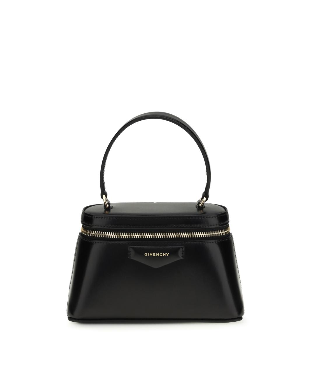 GIVENCHY Черная кожаная сумка с короткими ручками, фото 1