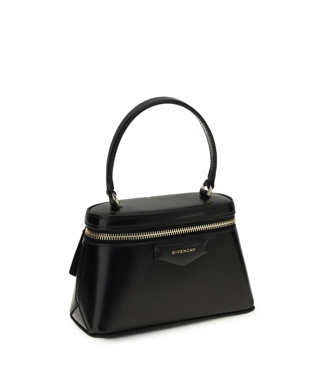 GIVENCHY Черная кожаная сумка с короткими ручками, фото 2