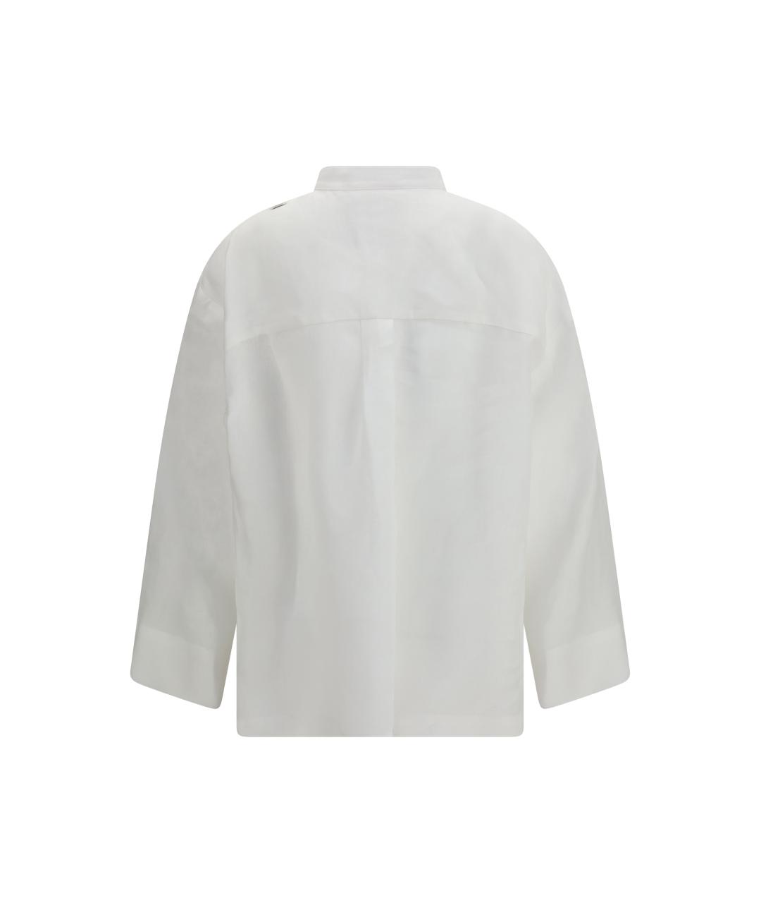 'S MAX MARA Белая льняная рубашка, фото 2