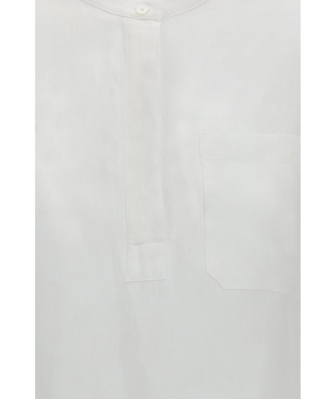 'S MAX MARA Белая льняная рубашка, фото 3