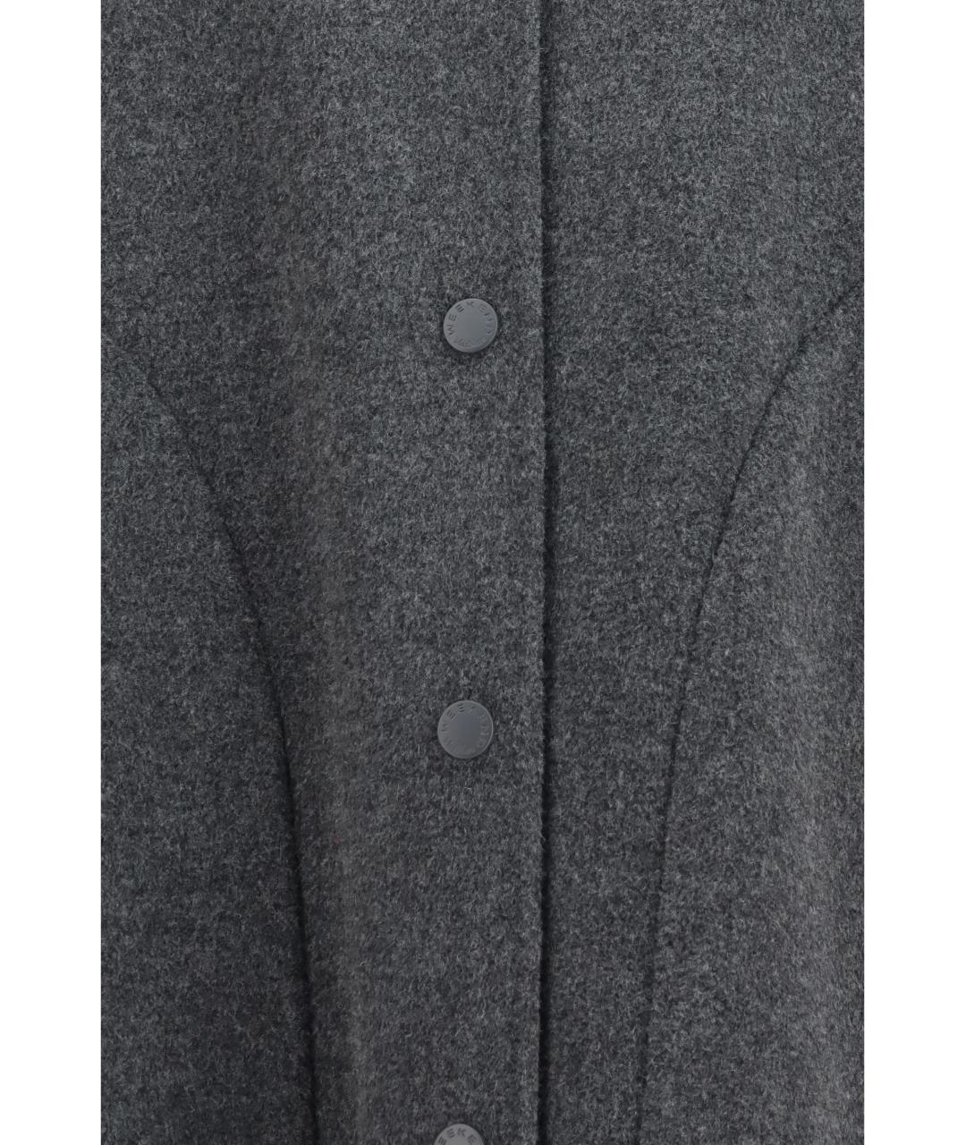 WEEKEND MAX MARA Антрацитовое шерстяное пальто, фото 3