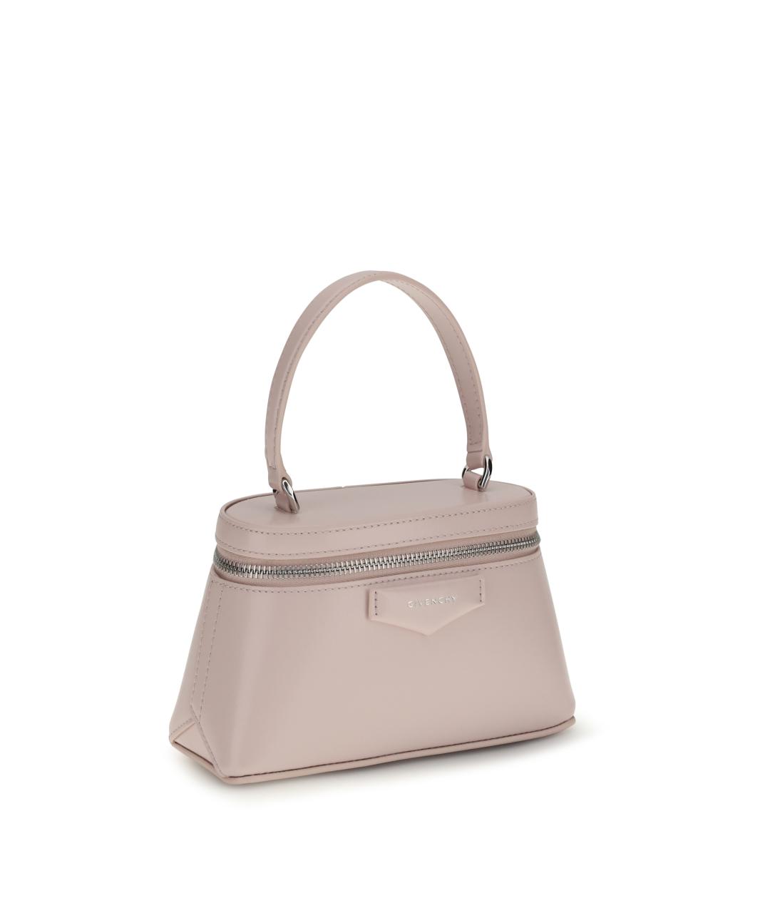 GIVENCHY Розовая кожаная сумка с короткими ручками, фото 2