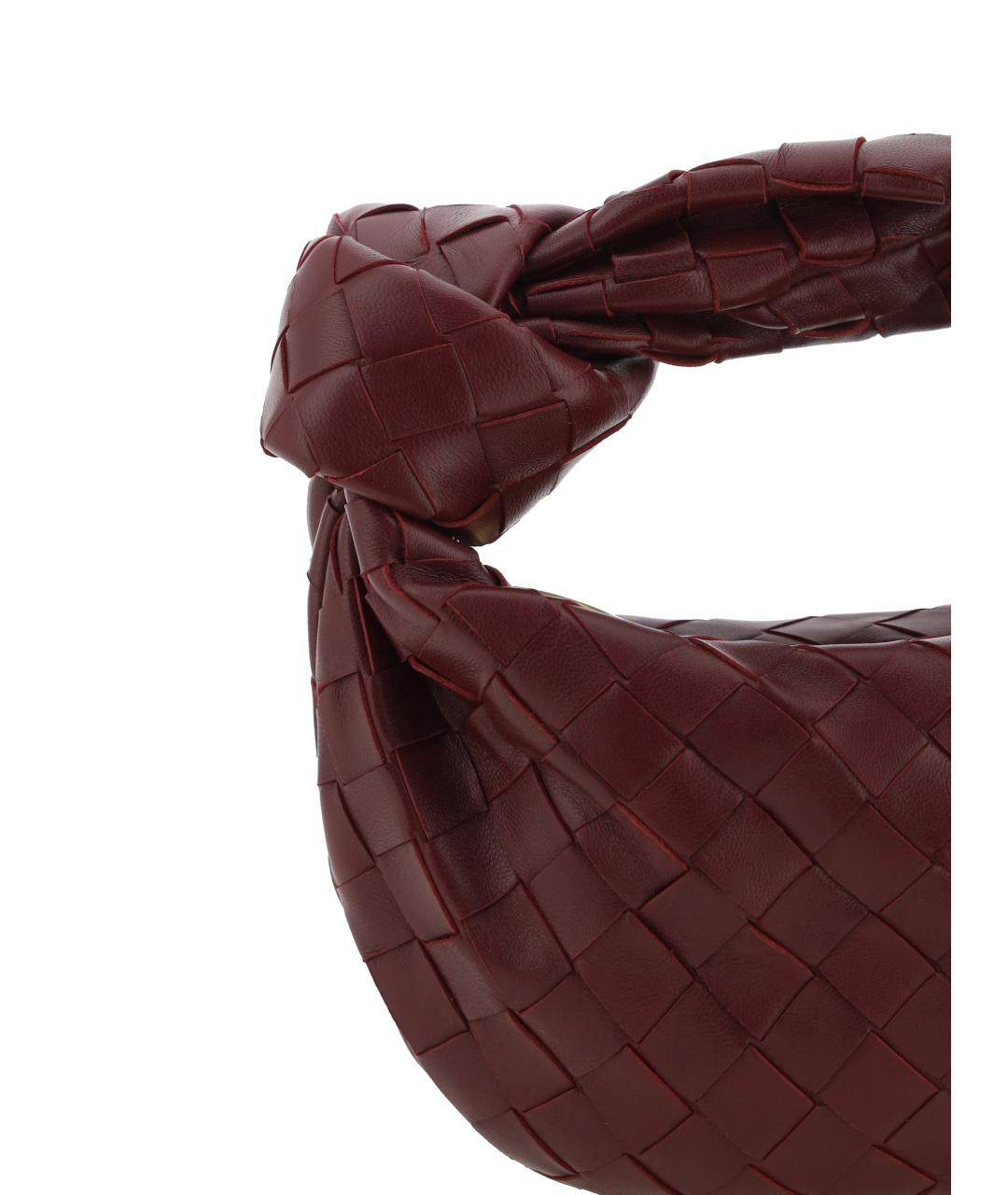 BOTTEGA VENETA Бордовая кожаная сумка с короткими ручками, фото 4