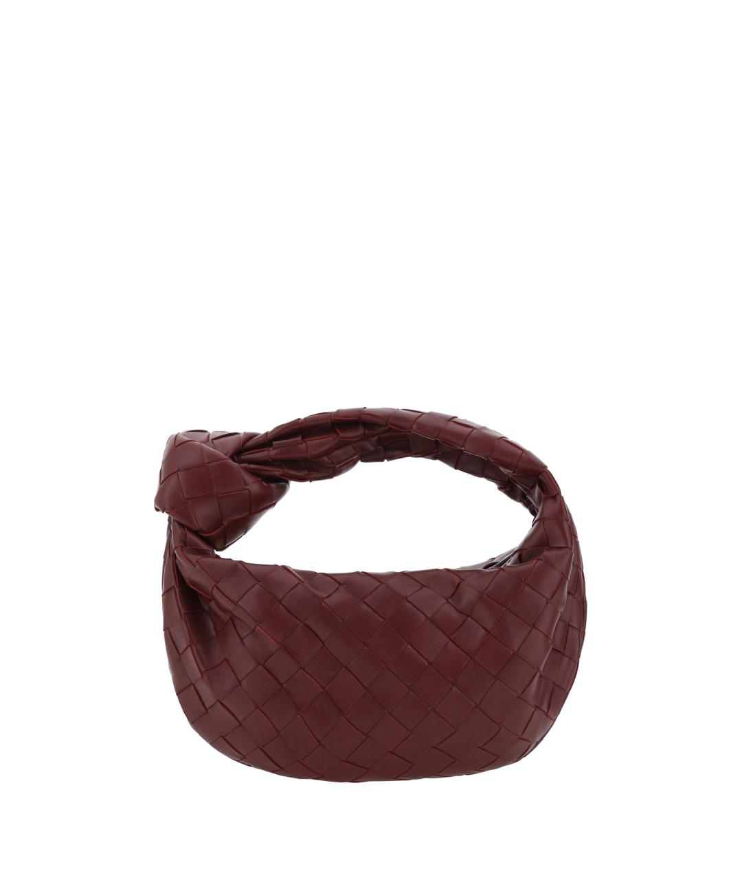 BOTTEGA VENETA Бордовая кожаная сумка с короткими ручками, фото 1