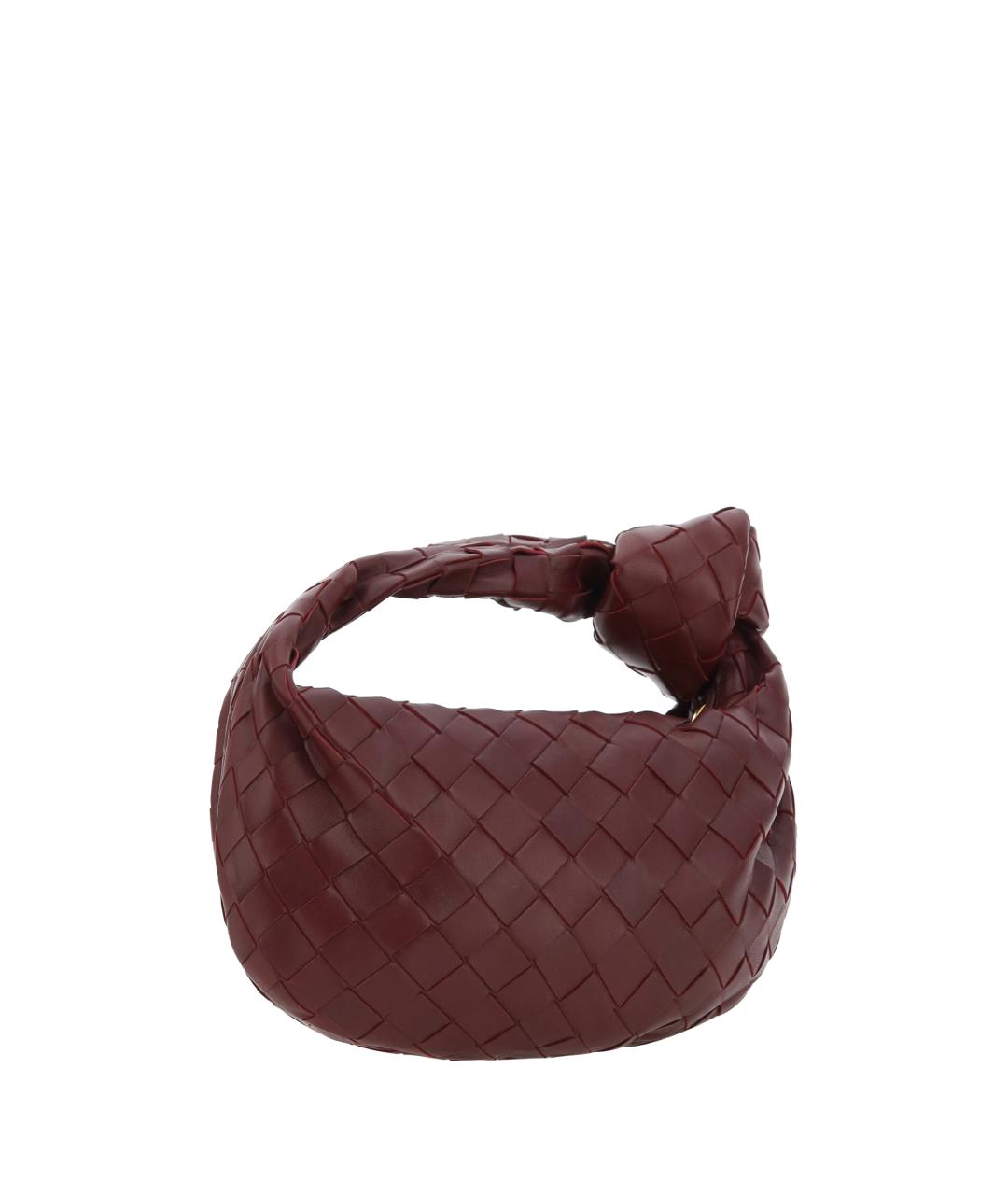 BOTTEGA VENETA Бордовая кожаная сумка с короткими ручками, фото 3