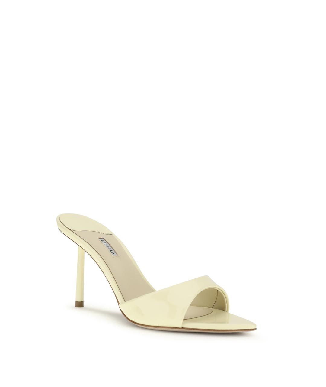 LE SILLA Бежевые мюли из лакированной кожи, фото 2