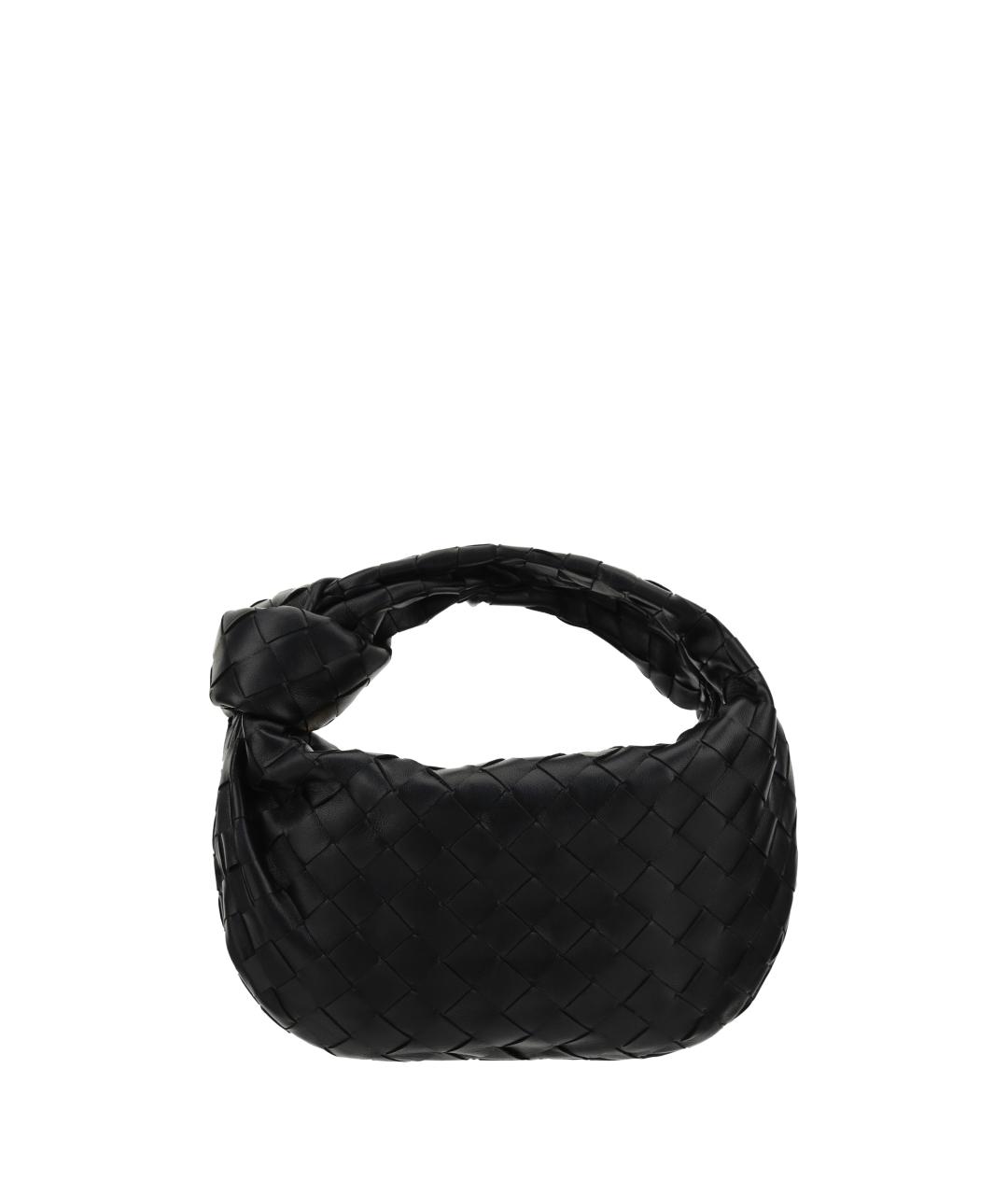 BOTTEGA VENETA Черная кожаная сумка с короткими ручками, фото 1