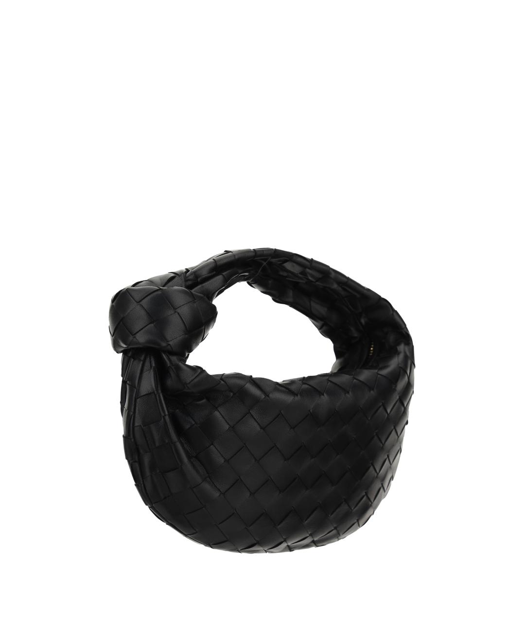 BOTTEGA VENETA Черная кожаная сумка с короткими ручками, фото 2