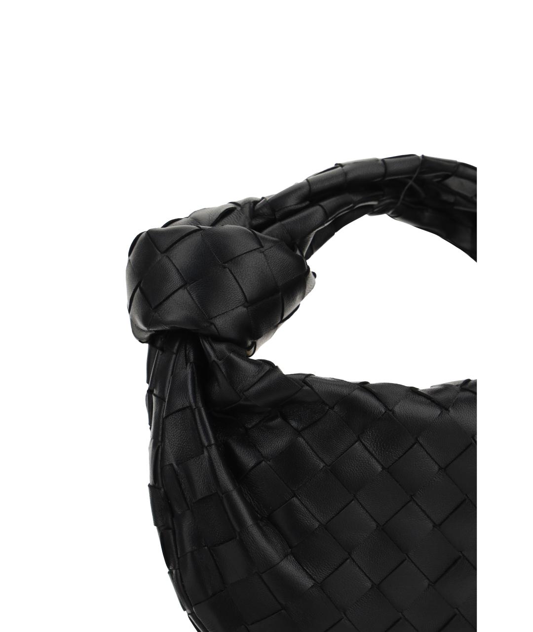 BOTTEGA VENETA Черная кожаная сумка с короткими ручками, фото 4