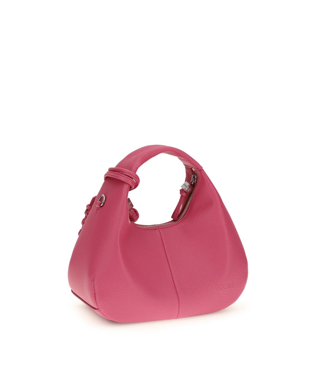 GANNI Розовая сумка с короткими ручками из искусственной кожи, фото 3