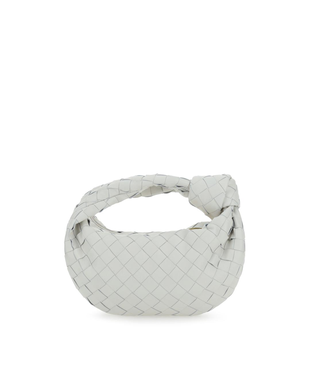 BOTTEGA VENETA Белая кожаная сумка через плечо, фото 3