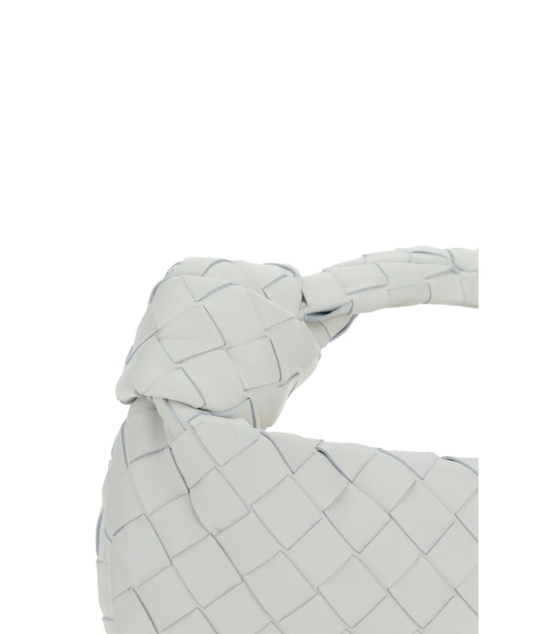 BOTTEGA VENETA Белая кожаная сумка через плечо, фото 4