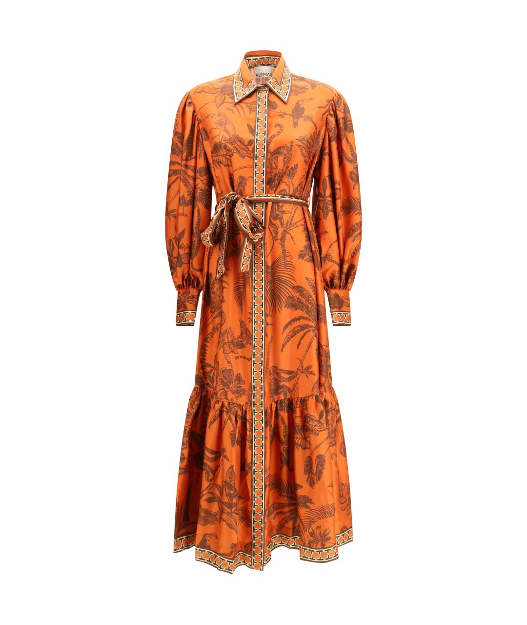 Alemais Мульти шелковое повседневное платье, фото 1