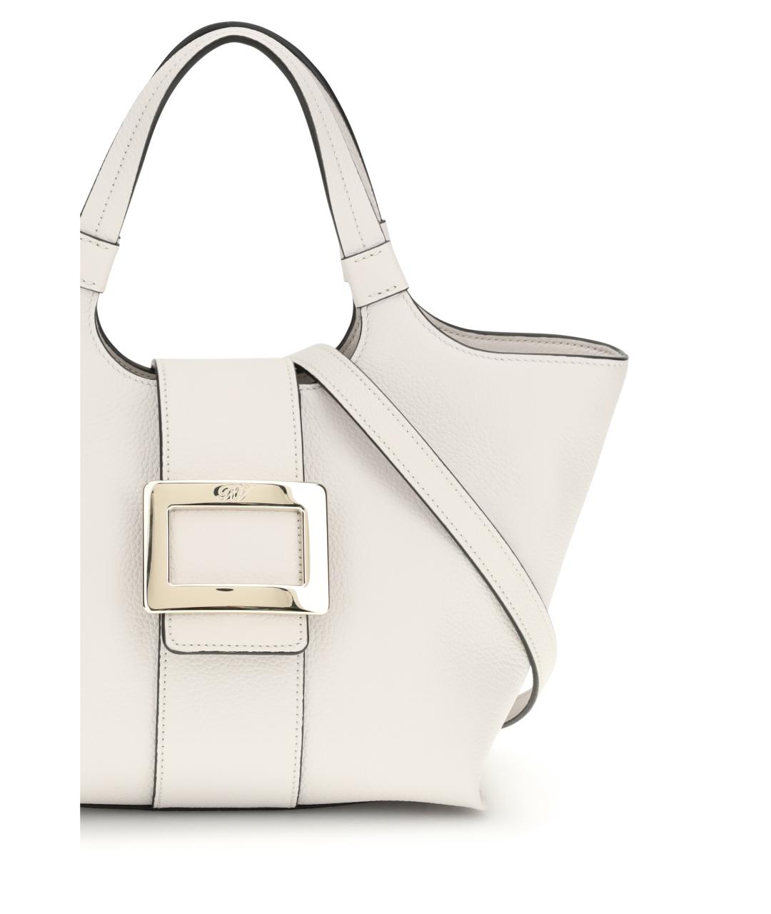 ROGER VIVIER Белая кожаная сумка тоут, фото 4