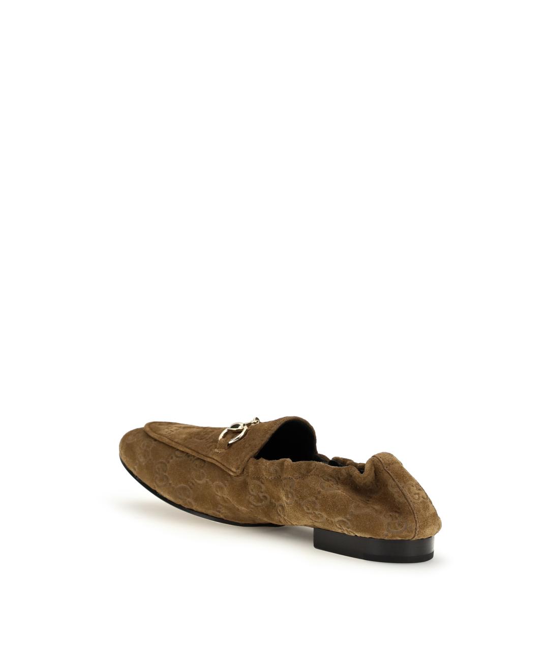GUCCI Коричневые замшевые лоферы, фото 3