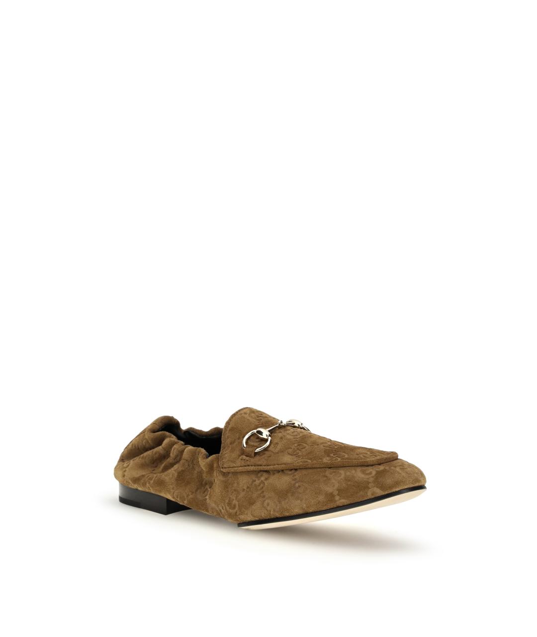 GUCCI Коричневые замшевые лоферы, фото 2