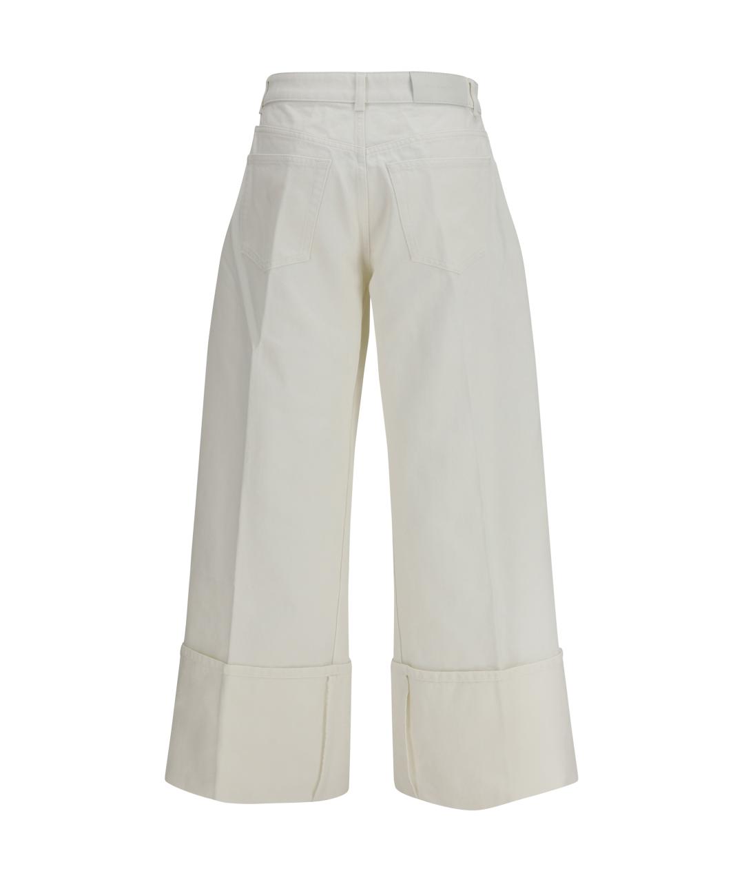 GIVENCHY Белые хлопковые прямые джинсы, фото 2