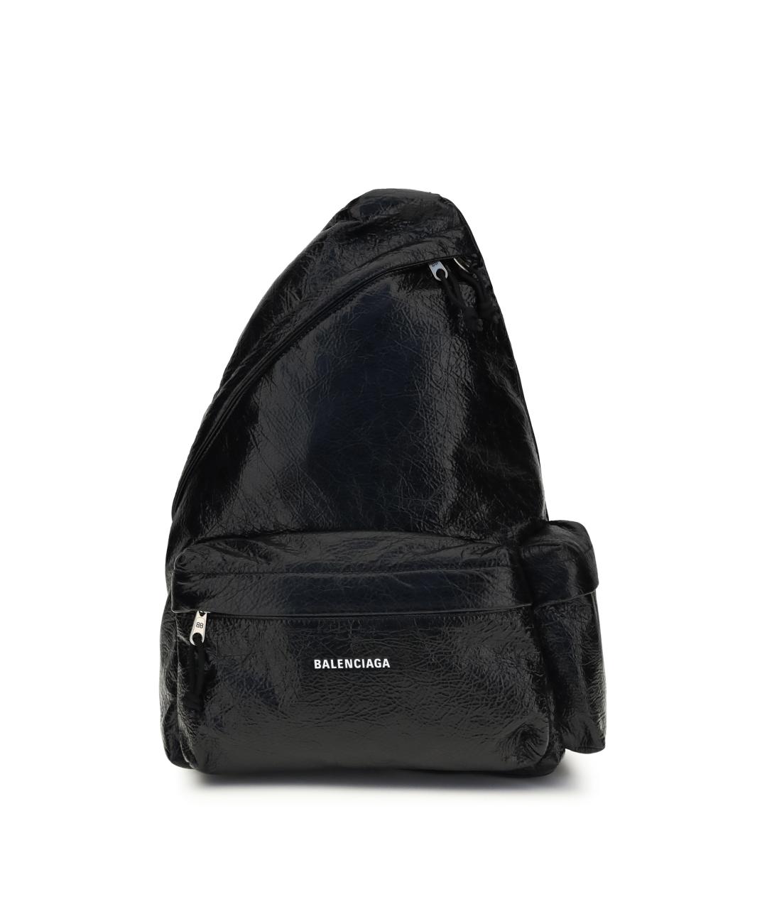 BALENCIAGA Черный кожаный рюкзак, фото 1