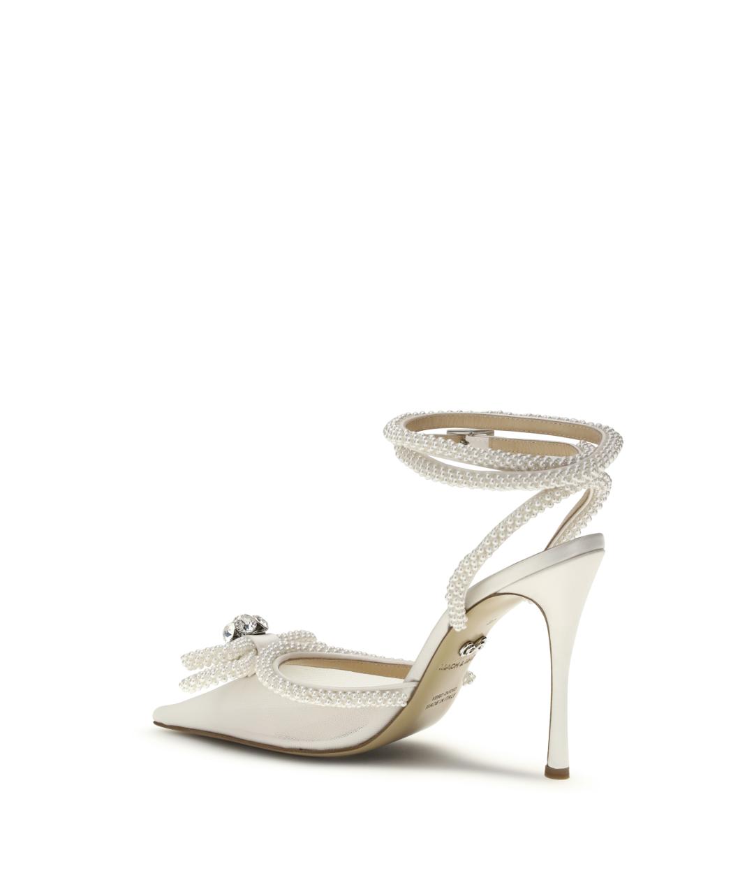 MACH&MACH Белые текстильные босоножки, фото 3