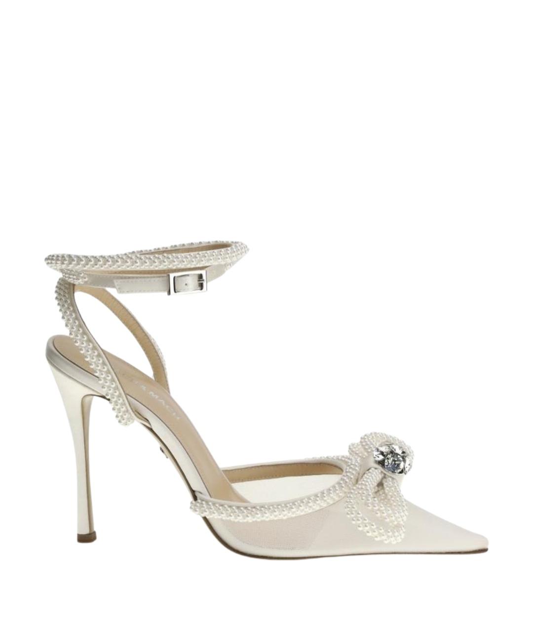 MACH&MACH Белые текстильные босоножки, фото 1