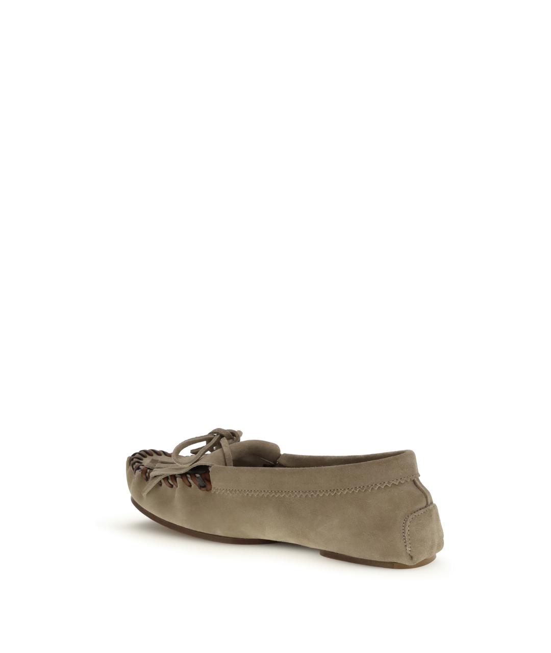 PARIS TEXAS Бежевые замшевые лоферы, фото 3