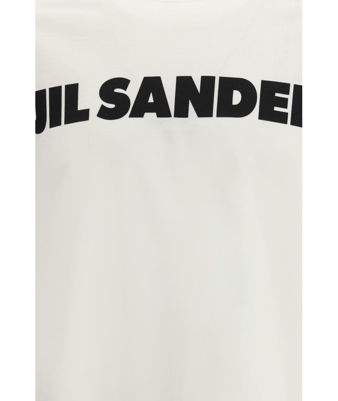 JIL SANDER Белая хлопковая футболка, фото 3
