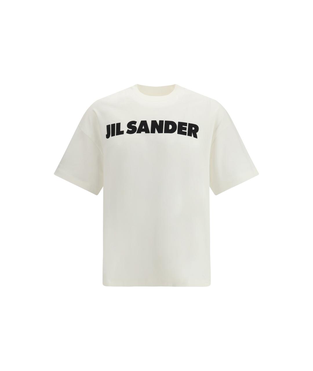 JIL SANDER Белая хлопковая футболка, фото 4