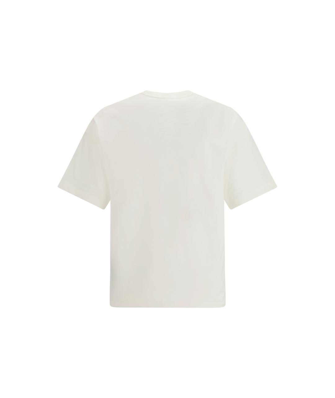 JIL SANDER Белая хлопковая футболка, фото 2