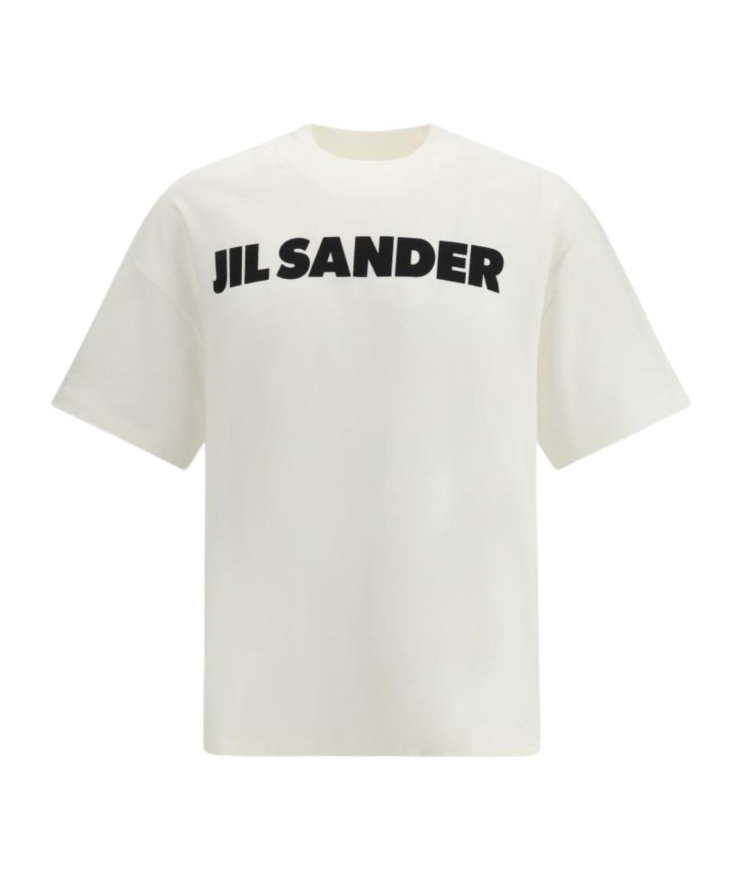 JIL SANDER Белая хлопковая футболка, фото 1