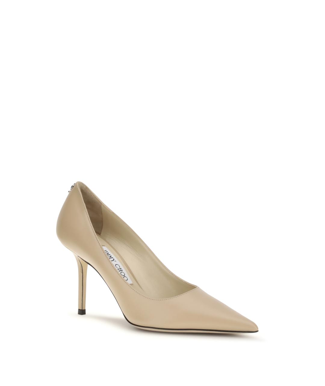 JIMMY CHOO Бежевые кожаные туфли, фото 2