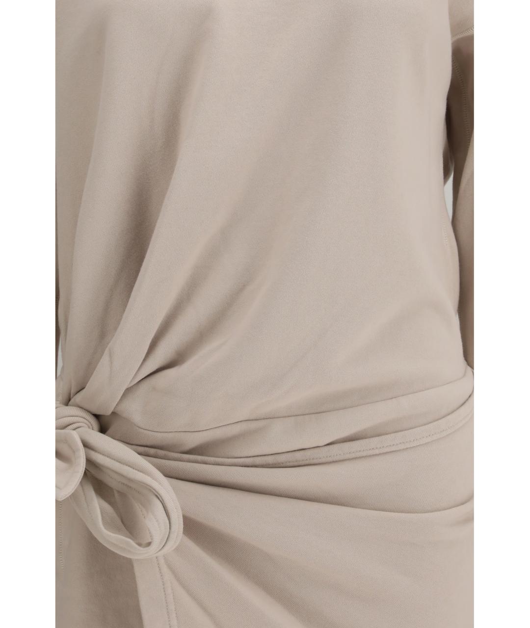 ISABEL MARANT ETOILE Бежевое хлопковое повседневное платье, фото 3