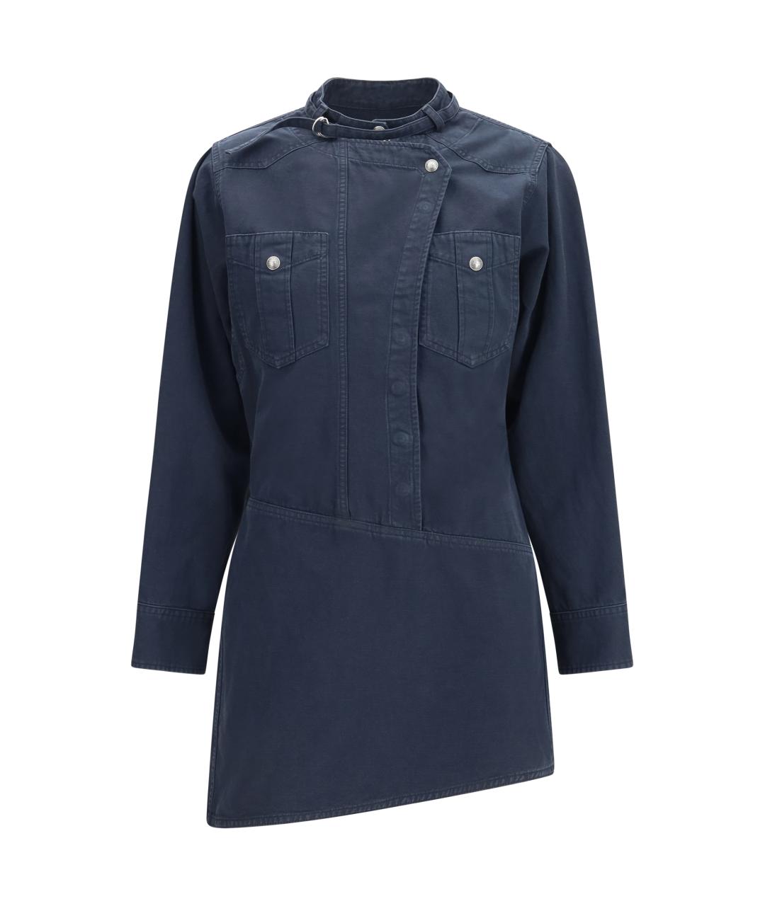 ISABEL MARANT ETOILE Темно-синее хлопковое повседневное платье, фото 1