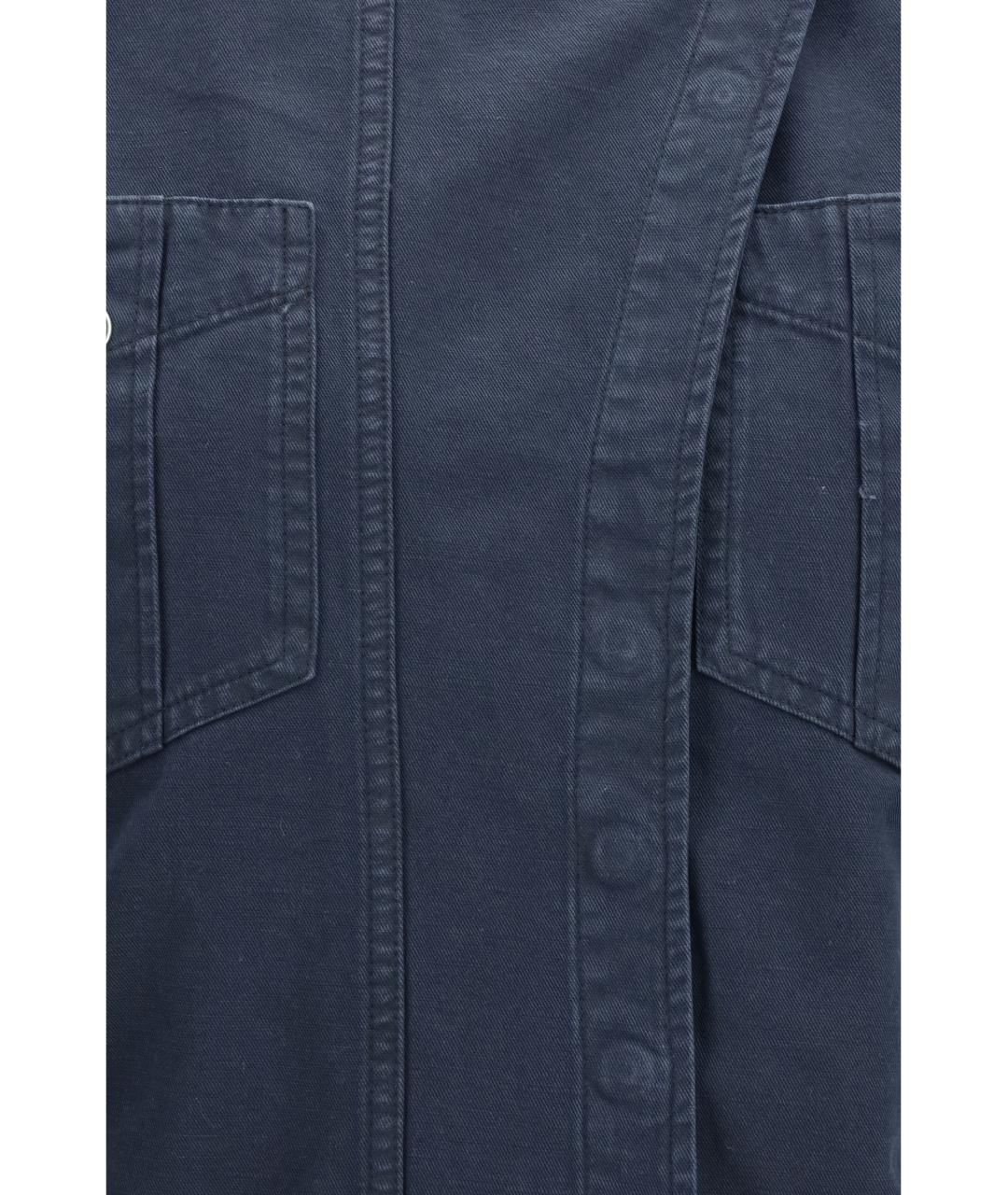 ISABEL MARANT ETOILE Темно-синее хлопковое повседневное платье, фото 3